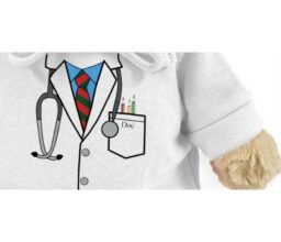 Doctor Bear With Trendy White Doctor's Top Size 28cm - Image 3