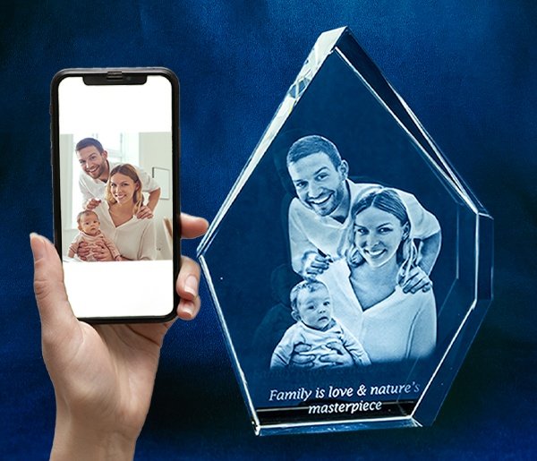 Large Prestige Diamond Crystal Personalised
