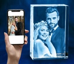 Rectangle Mini Mantel Tall Crystal Personalised