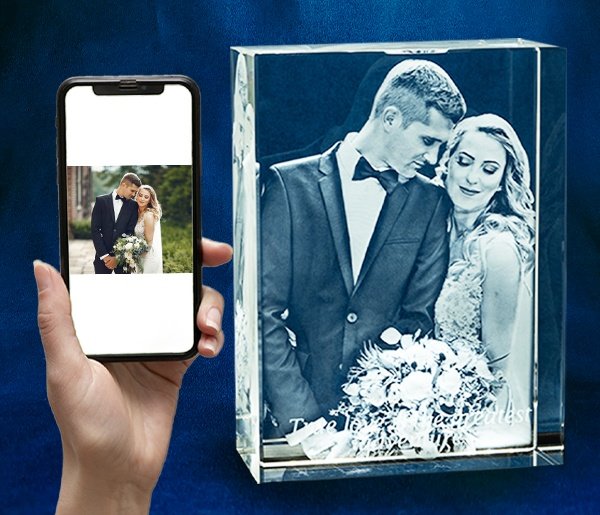 Rectangle Presidential Tall Crystal Personalised