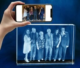 Rectangle Presidential Wide Crystal Personalised