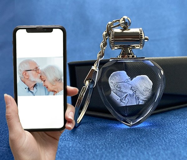 Heart Keychain Crystal Personalised