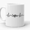 Coffee Heartbeat Text Mug