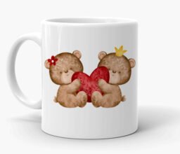Personalized Couple Names Teddy Mug