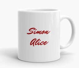 Alternative view of Personalized Couple Names Teddy Mug