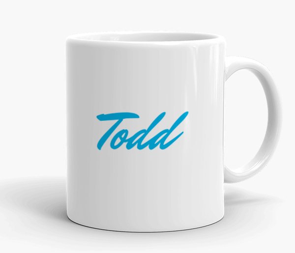Personalized Name Blue Teddy Mug - Image 2