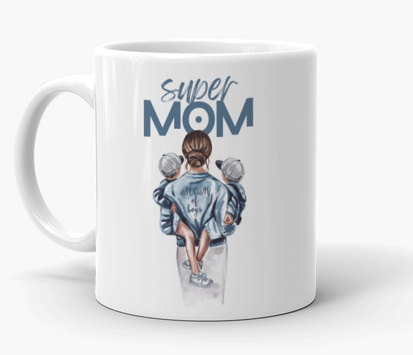 Personalized Photo Mom of Boys Mom Mug