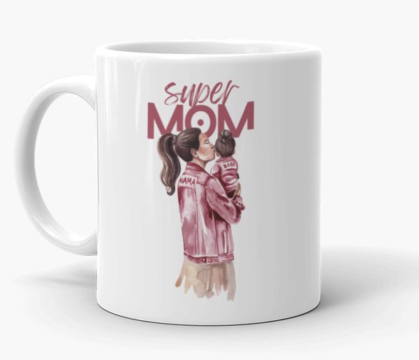 Personalized Photo Girl Mom Mug