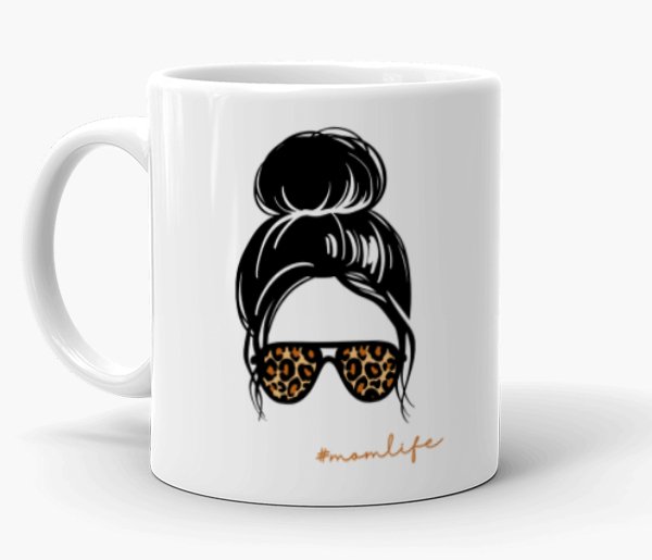 Personalized Photo Mom Life Mug