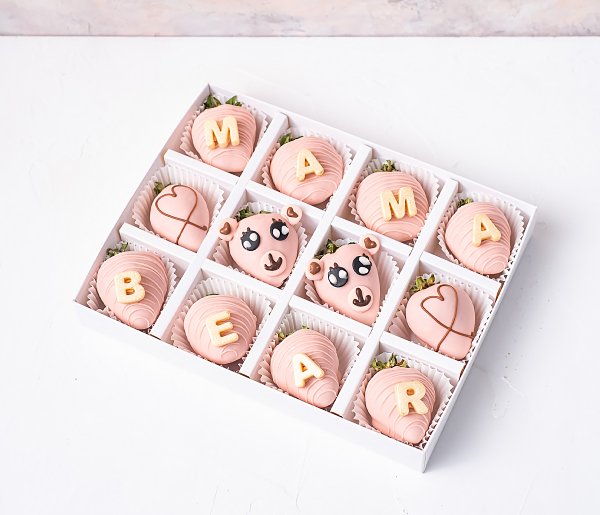 Mama Bear Chocolate Covered Strawberries - 12pcs - Image 2