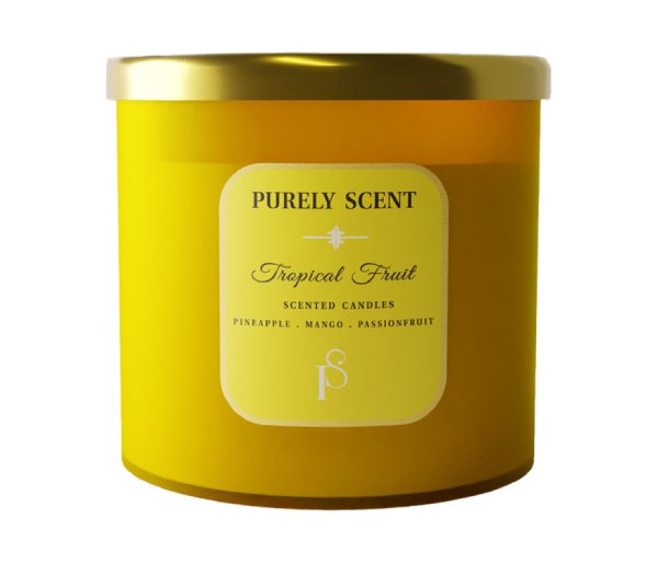 Tropical Fruit 3 Wicks Candle - 400g Wax