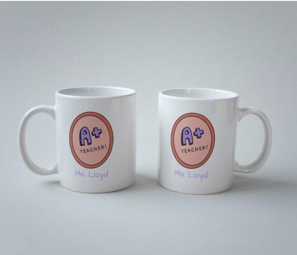 A+ Teacher Personalized Name Mug - Image 2