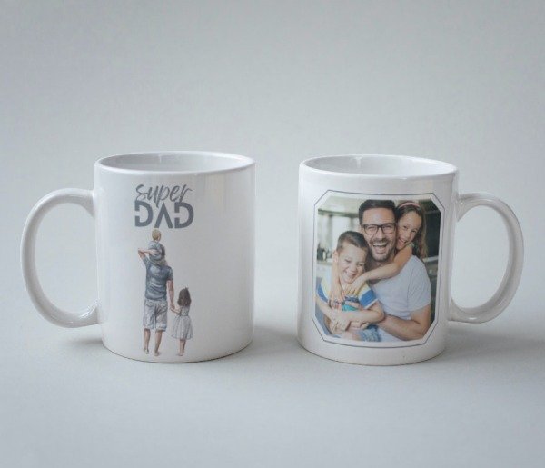 Dad of Boy-Girl Personalized Photo Mug - Image 2