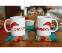 Daddy and Mommy Christmas Couple Mugs - Image 3