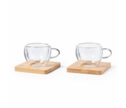 PAMA - Set of 2 Expresso Cup with Bamboo Coaster