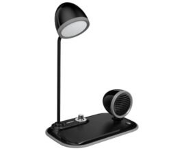 Alternative view of VEERE - @memorii 3 in 1 Wireless Charger Lamp with Speaker - Black