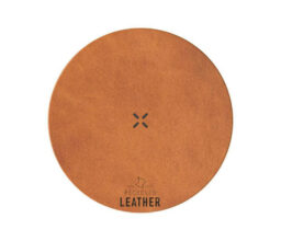 ANZIO - Recycled Leather 15W Wireless Charger - White/Tan - Image 3