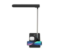 Alternative view of VELES - @memorii 3 in 1 Wireless Charger with Desk Lamp - Black