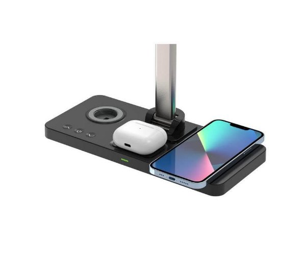 VELES - @memorii 3 in 1 Wireless Charger with Desk Lamp - Black - Image 3
