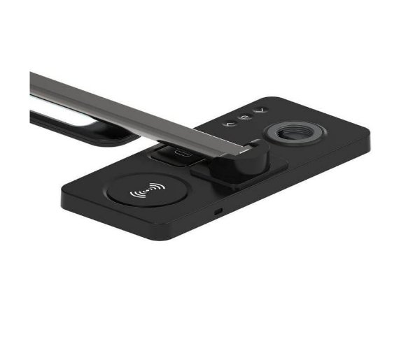VELES - @memorii 3 in 1 Wireless Charger with Desk Lamp - Black - Image 4