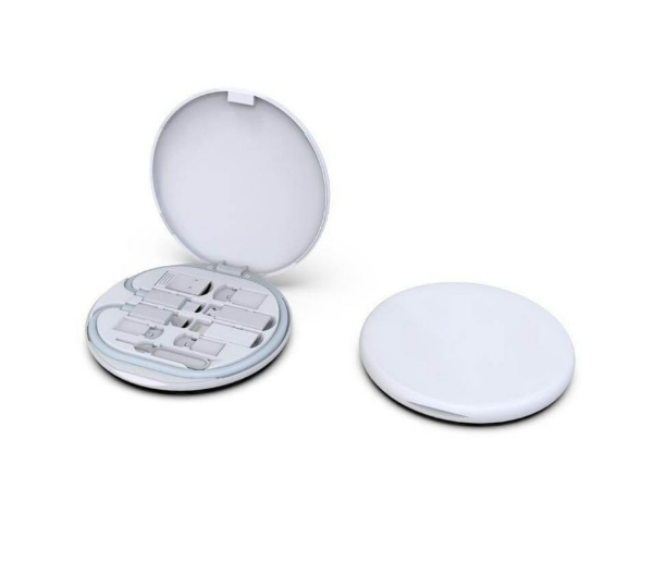 OSLO - @memorii Recycled 15W Wireless Charger Multi - Cable Set - White - Image 2