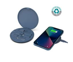 OSLO - @memorii Recycled 15W Wireless Charger Multi - Cable Set - Blue