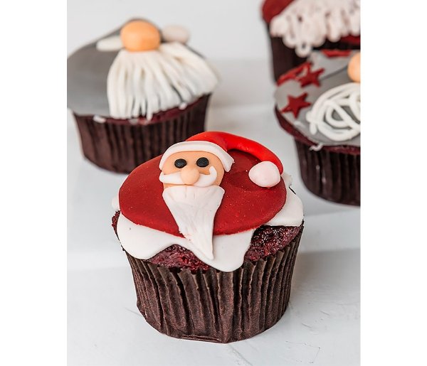 Red And Grey Christmas Cupcakes - Image 2