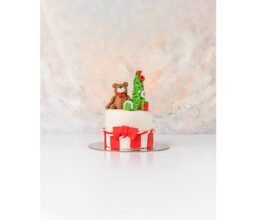 Chocolate Teddy And Tree Christmas Cake - Image 3