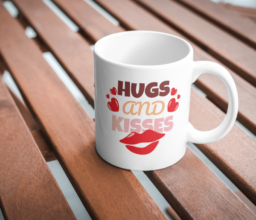 Alternative view of Share the Love with Hugs and Kisses Mug