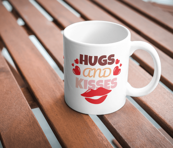 Share the Love with Hugs and Kisses Mug - Image 2