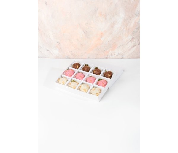 Milk, Ruby And White Chocolate Strawberries - Image 2