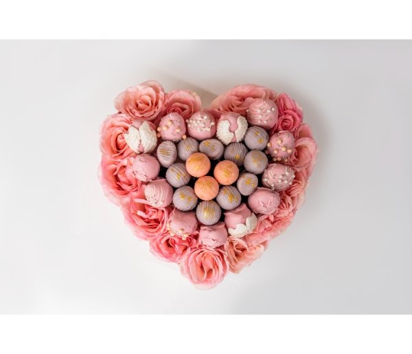 Roses, Assorted Truffles And Designer Strawberries Hamper - Image 3