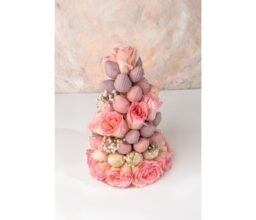 Alternative view of Chocolate Strawberries And Roses Tower