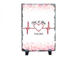Personalised Heartbeat Couple Name Stone
