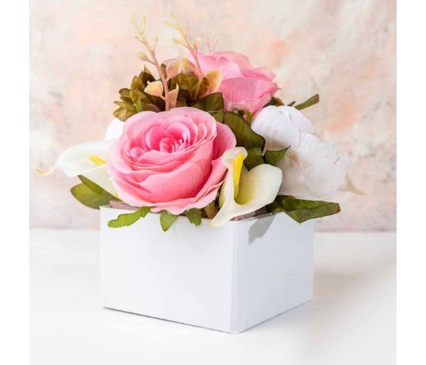 Faux Flowers and Chocolates Combo - Image 2