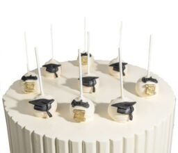 White Chocolate Graduation Cake Pops