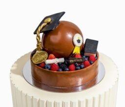 Graduation Cake with Fresh Fruits