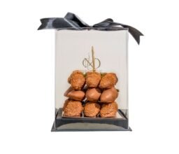 Alternative view of 27 Milk Chocolate Covered Strawberries Cube