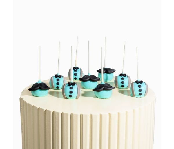 Cake pops with Moustache