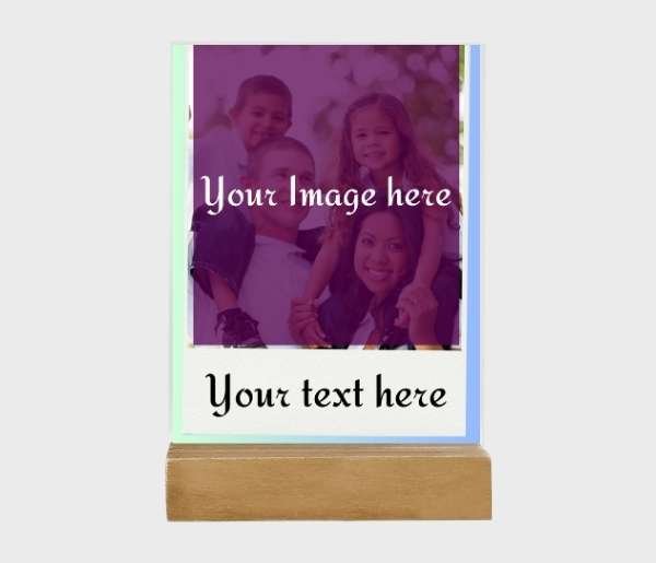 Family Time Personalised Photo Acrylic Plaque - Image 2