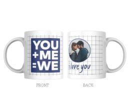 Black, White and Pink Love Personalised Mug - Image 3