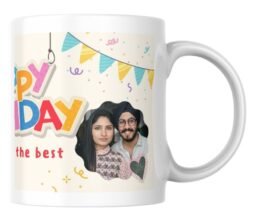 Alternative view of Happy Birthday Photo Persoanlised Mug