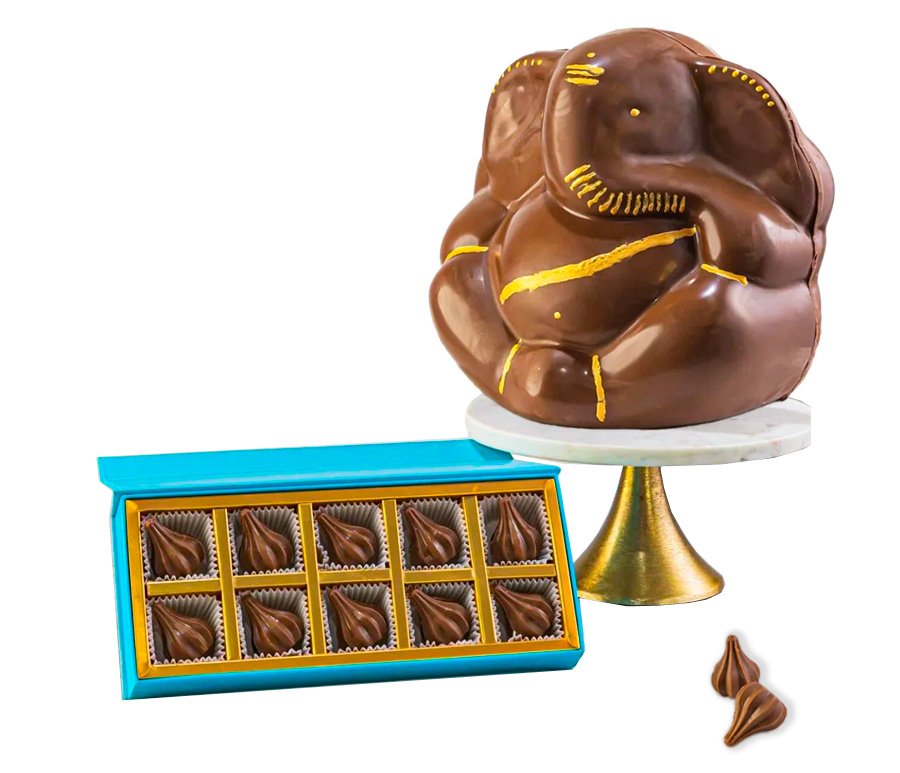 Eco friendly Chocolate Ganpathi Small with Modak