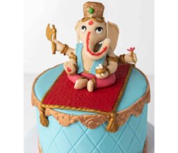 Alternative view of Ganpathi theme Eggless Cake