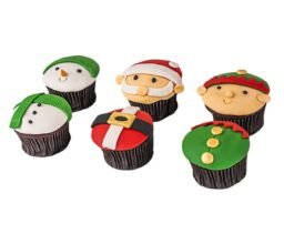 Santa Elf And The Snowman Cupcakes