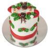 Santa and Reindeer Christmas Cake