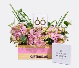 Rainbow Petal Charm with Calanthe Rainbow Earrings