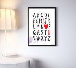 Alternative view of I Love U Frame -  A3 Size