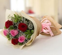Pink and Red Roses Bouquet